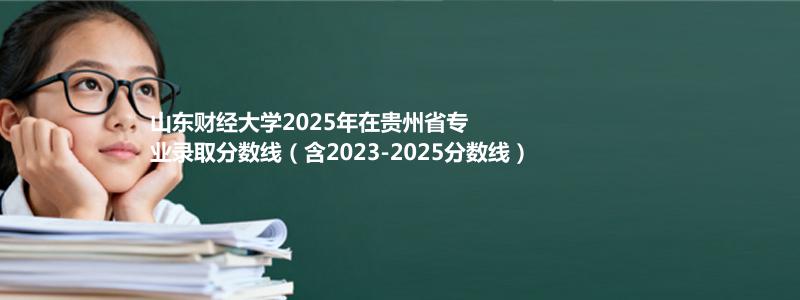 山东财经大学2025年在贵州省专业录取分数线（含2023-2025分数线）