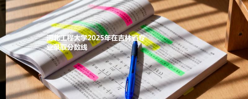 河北工程大学2025年在吉林省专业录取分数线