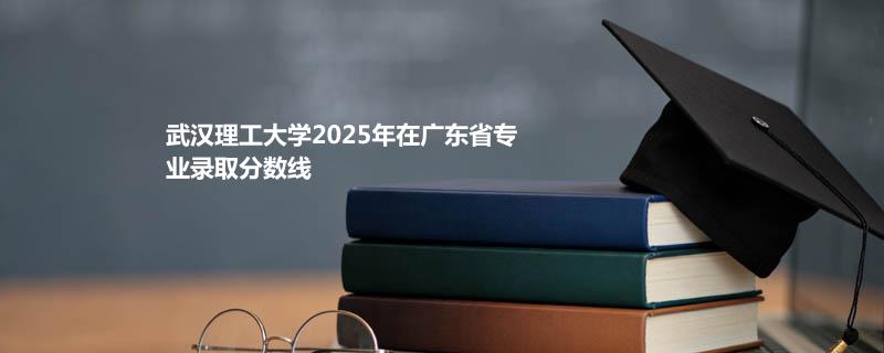 武汉理工大学2025在广东分专业分数线和最低位次