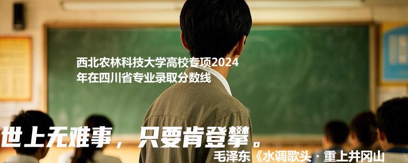 西北农林科技大学高校专项2024年在四川省专业录取分数线
