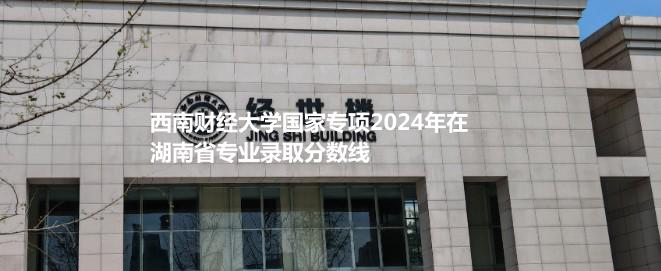 西南财经大学国家专项2024高考湖南省专业录取分数线