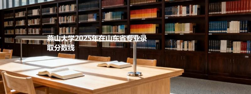 燕山大学2025在山东分专业最低分和最高分