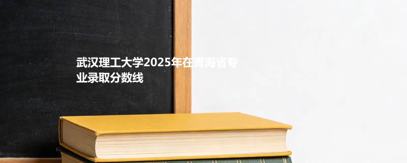 武汉理工大学2025在青海分专业分数线和最低位次