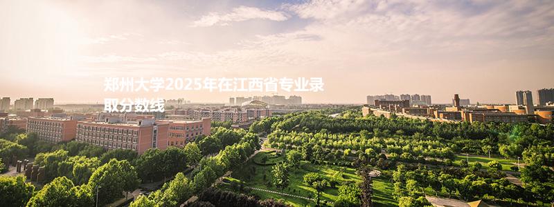 郑州大学2025年在江西省专业录取分数线