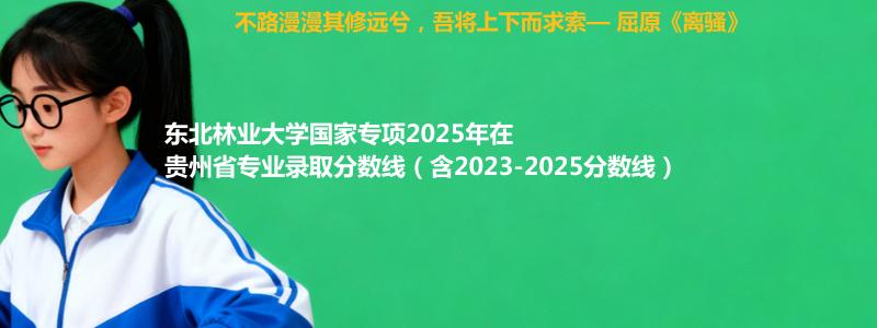 东北林业大学国家专项2023-2025近三年高考在贵州省专业录取分数线（含2023-2025分数线）