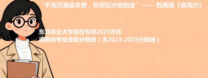 东北林业大学高校专项2023-2025近三年高考在湖南省专业录取分数线（含2023-2025分数线）