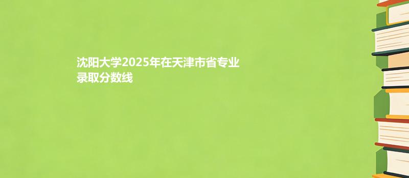 沈阳大学2025高考在天津市分专业最低录取分数
