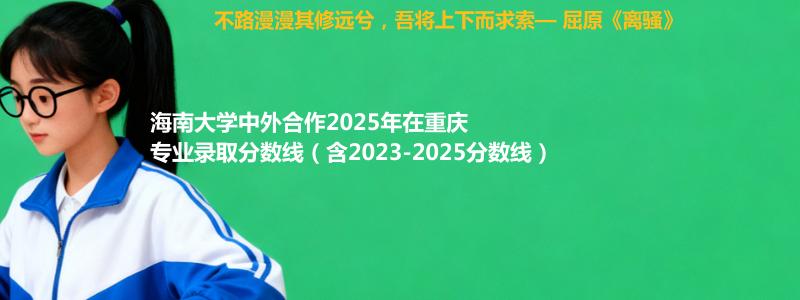 海南大学中外合作2025年在重庆专业录取分数线（含2023-2025分数线）