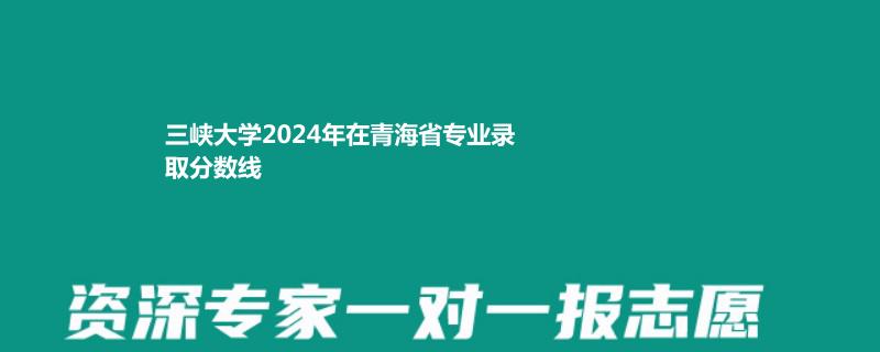 三峡大学2024年在青海省专业录取分数线