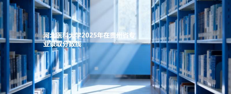 河北医科大学2025年在贵州省专业录取分数线