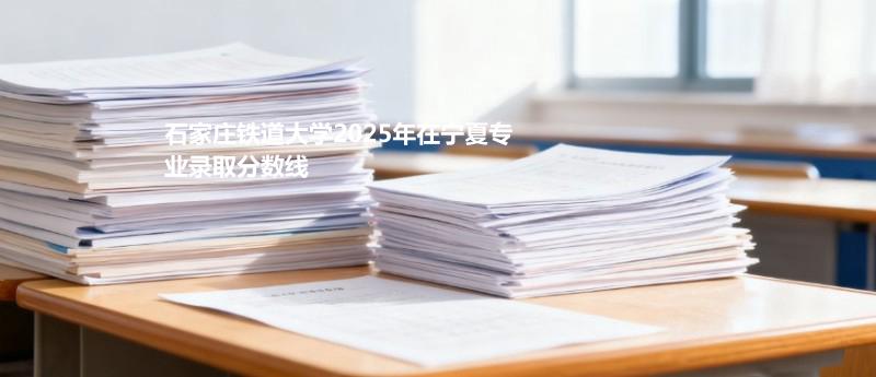 石家庄铁道大学2025在宁夏分专业录取最低分统计