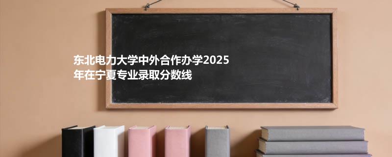 东北电力大学中外合作办学2025在宁夏分专业录取最低分统计