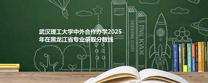 武汉理工大学中外合作办学2025在黑龙江分专业分数线和最低位次