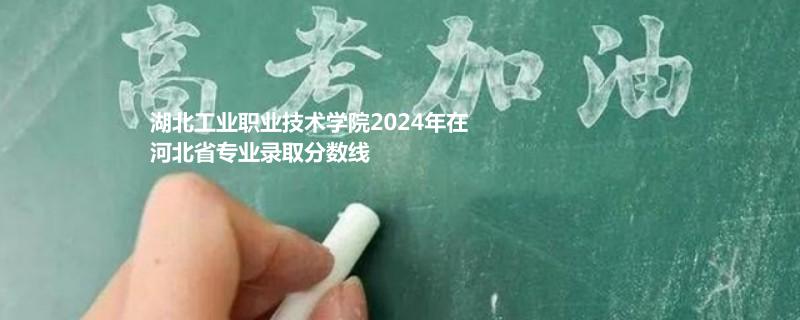 湖北工业职业技术学院2024年在河北省专业录取分数线