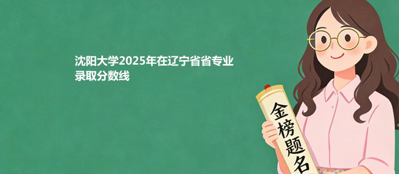 沈阳大学2025高考在辽宁专业录取最低分详情