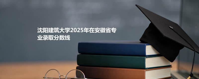 沈阳建筑大学2025高考在安徽专业录取最低分 