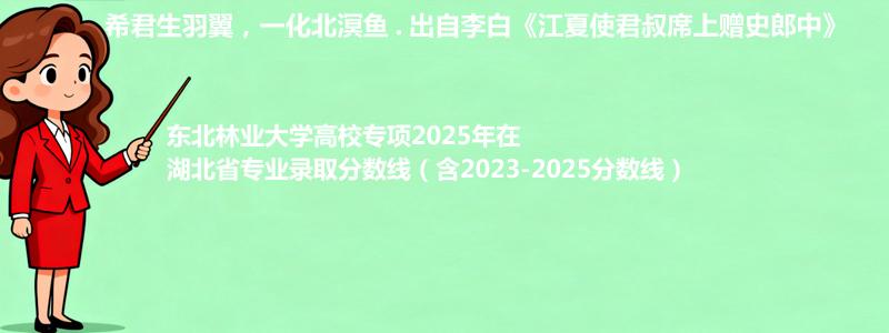东北林业大学高校专项2023-2025近三年高考在湖北省专业录取分数线（含2023-2025分数线）