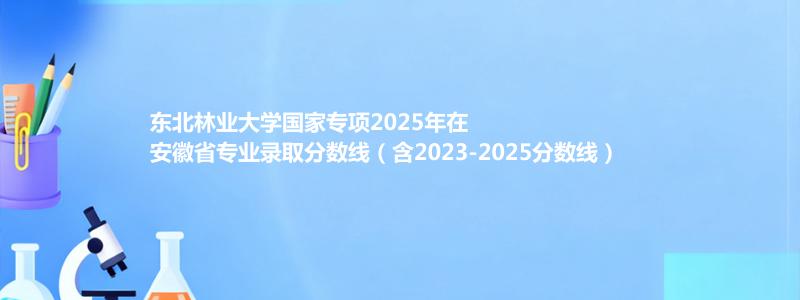 东北林业大学国家专项2025年在安徽分数线和最低位次(含2023-2025历年)