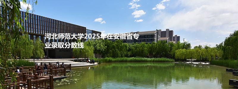 河北师范大学2025年在安徽省专业录取分数线