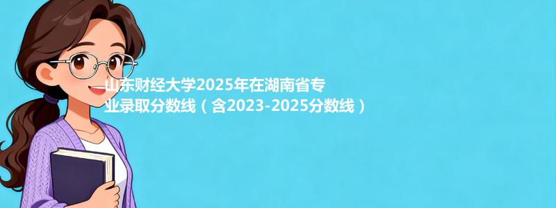 山东财经大学2025年在湖南省专业录取分数线（含2023-2025分数线）