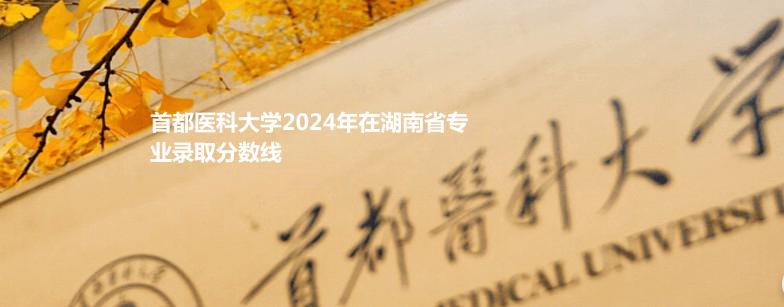 首都医科大学2024年在湖南省专业录取分数线