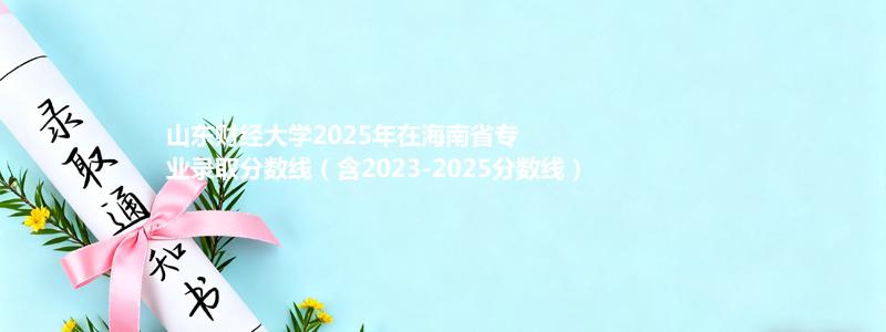 山东财经大学2025年在海南省专业录取分数线（含2023-2025分数线）