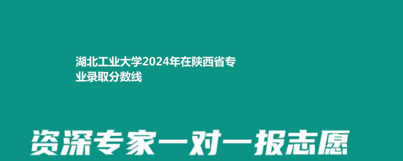 湖北工业大学2024年在陕西省专业录取分数线