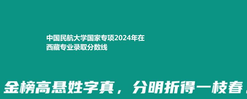 中国民航大学国家专项2024年在西藏专业录取分数线
