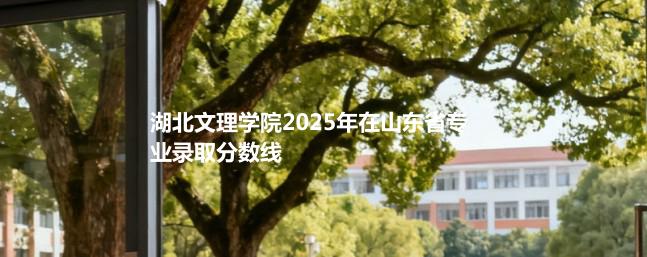 湖北文理学院2025在山东分专业最低分和最高分