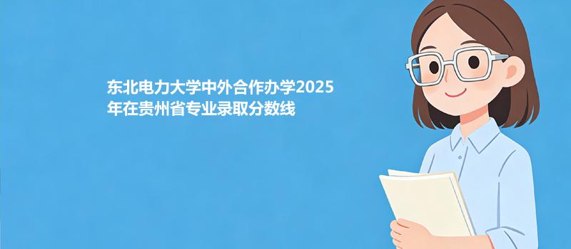 东北电力大学中外合作办学2025年在贵州省各专业最低录取分数