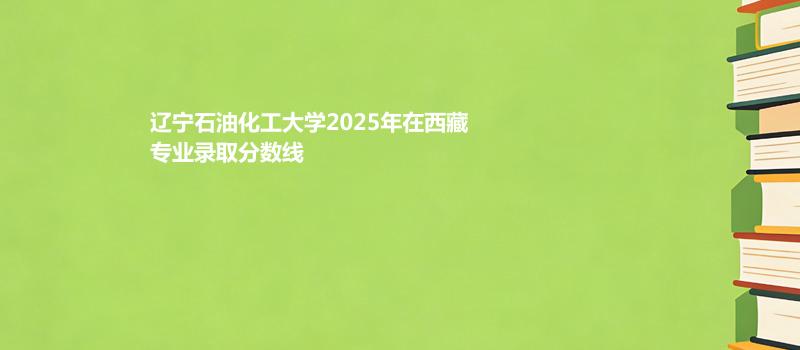 辽宁石油化工大学2025高考在西藏专业录取最低分详情
