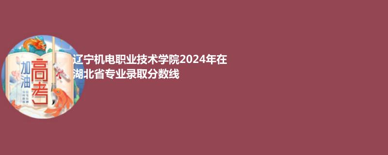 辽宁机电职业技术学院2024年在湖北省专业录取分数线
